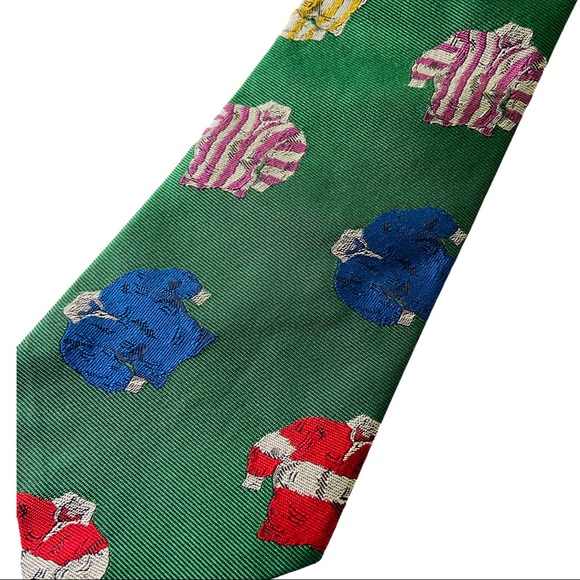 Vintage Polo Ralph Lauren Silk 1990s rugby tie - Picture 3 of 7